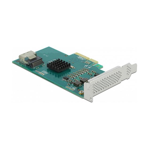 Kartë Zgjerimi Delock 89051, PCI Express 2.0 x4, 4x SATA 6Gbps, Marvell 88SE9230, RAID 0/1/10, JBOD, HyperDuo, Low Profile - 3