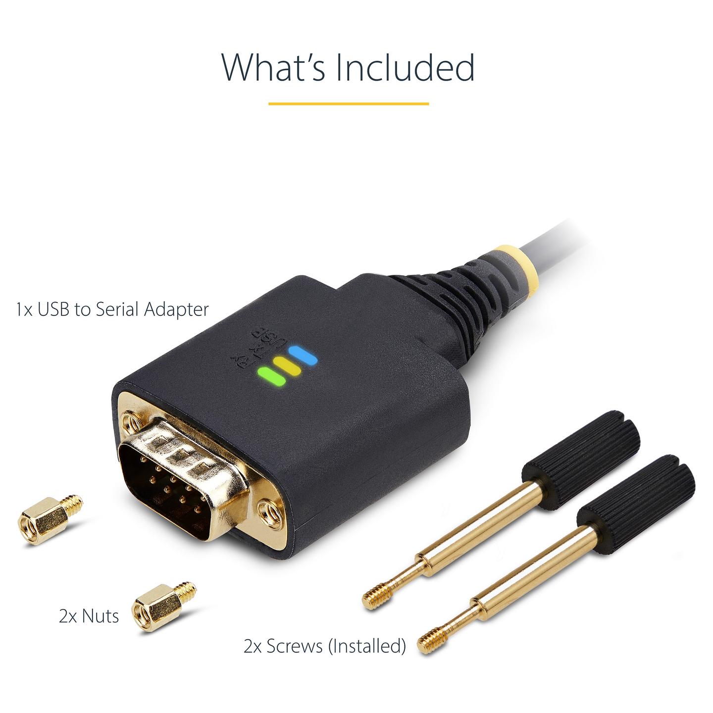 Kabllo USB StarTech.com 1P6FFC-USB-SERIAL / USB-A në DB9 RS-232 / FTDI FT232R / USB 2.0 / 921.6 Kbps / 2 m - Zezë - 15