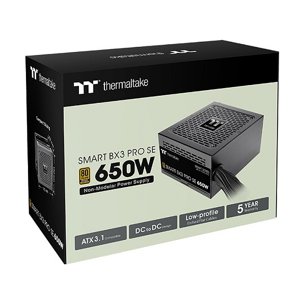 Furnizues Energjie Thermaltake Smart BX3 Pro SE / 650W / ATX 3.1 / 80 PLUS Bronze / Non-Modular - Zezë - 9