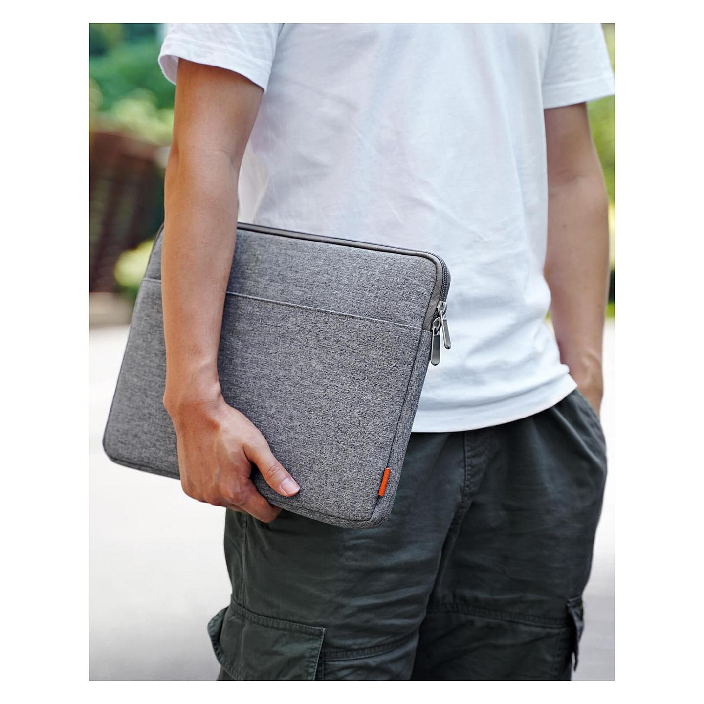 Çantë për Laptop Inateck LB01005, 14", 5 shtresa mbrojtëse, Rezistente ndaj spërkatjeve, 0.26 kg - Hiri - 3