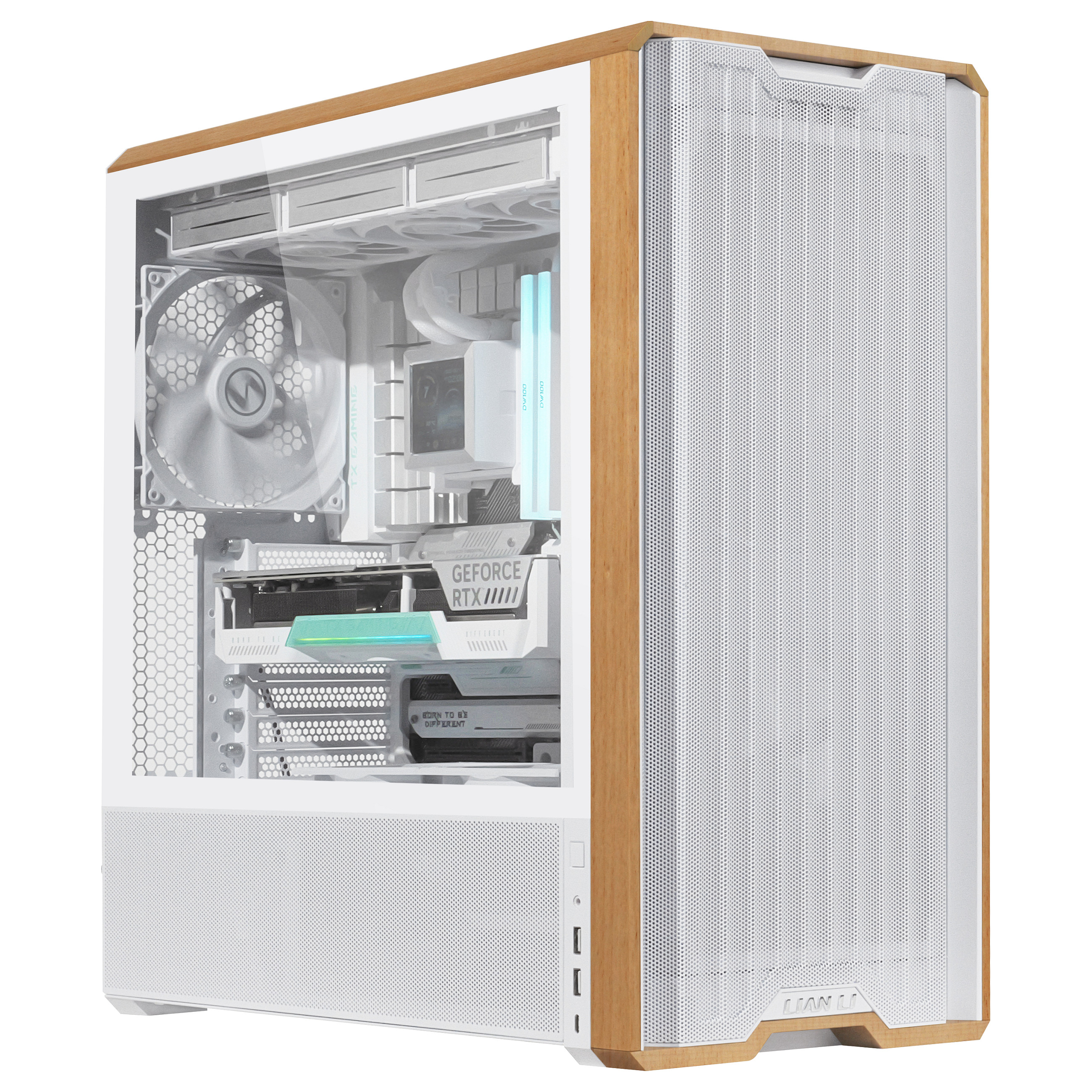 Kasë Lian Li LANCOOL 217 / Midi Tower / E-ATX / 2x 170mm + 3x 120/140mm Fan / Tempered Glass - Bardhë - 3