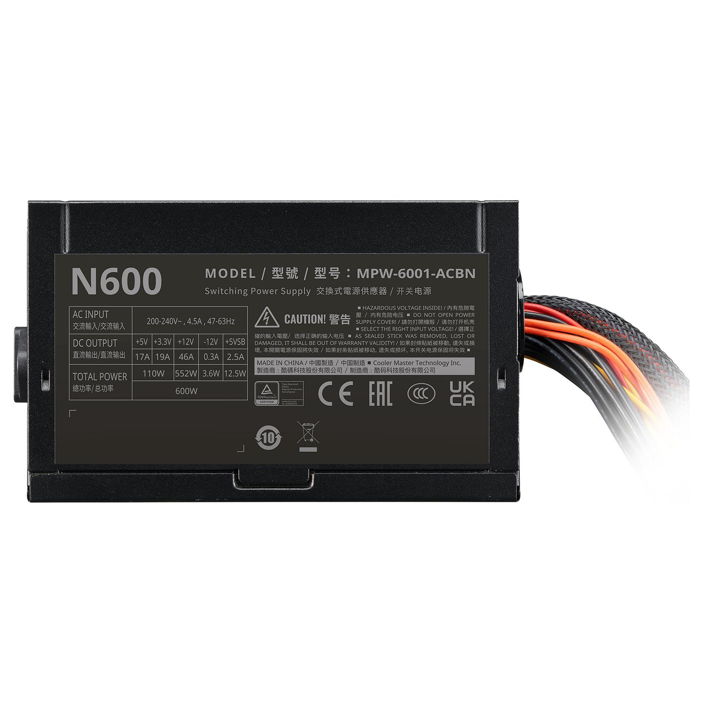 Furnizues Energjie ATX Cooler Master Elite NEX N600 / 230V / 600W / ATX 2.41 - Zezë - 4