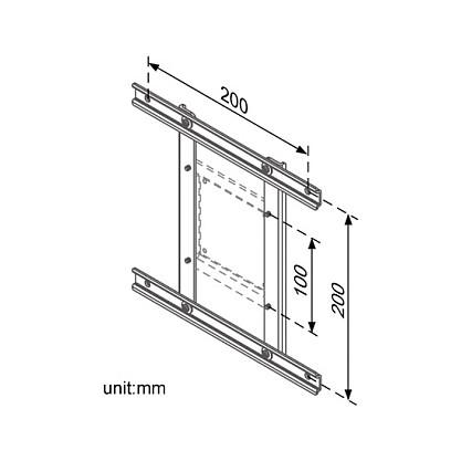 Aksesor Mbajtëse për Monitor ROLINE / VESA 100×100 në 100×200 dhe 200×200 / deri në 15 kg - Argjendtë - 4
