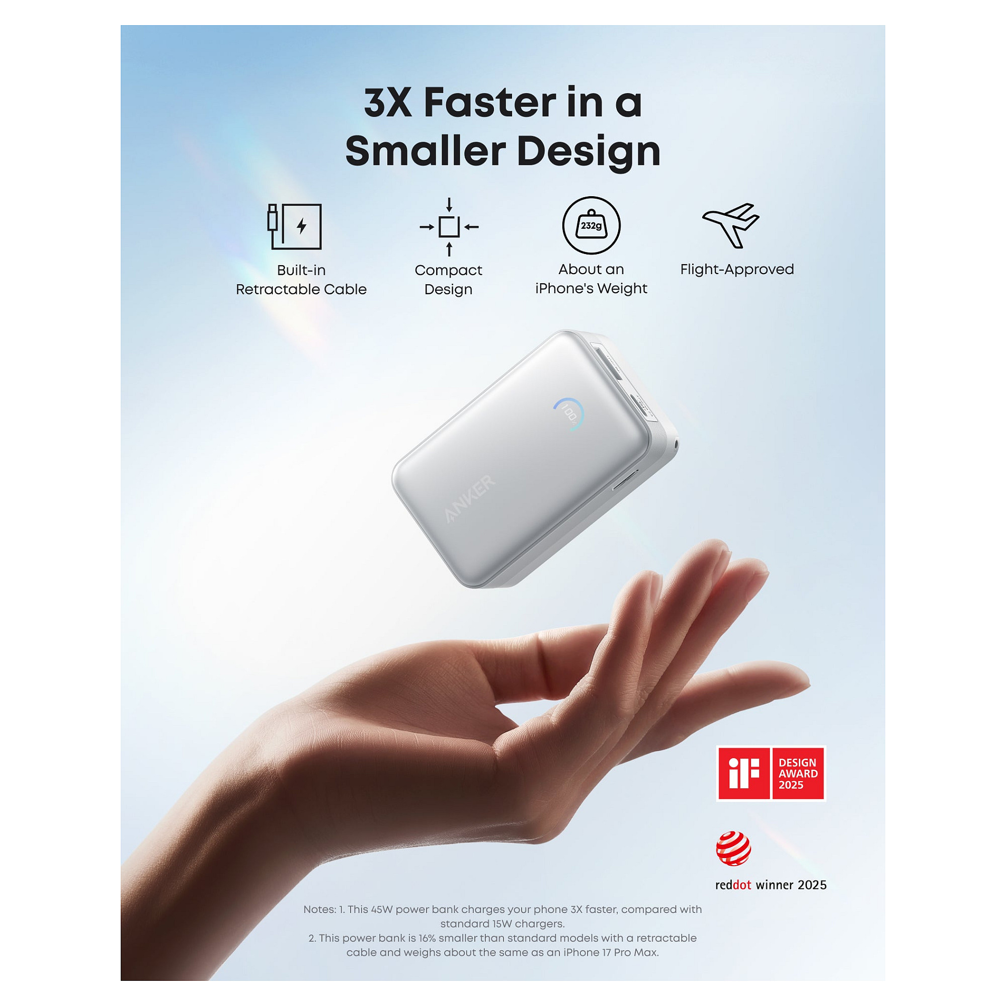 Powerbank Anker A1638 / 10000mAh - Bardhë - 2