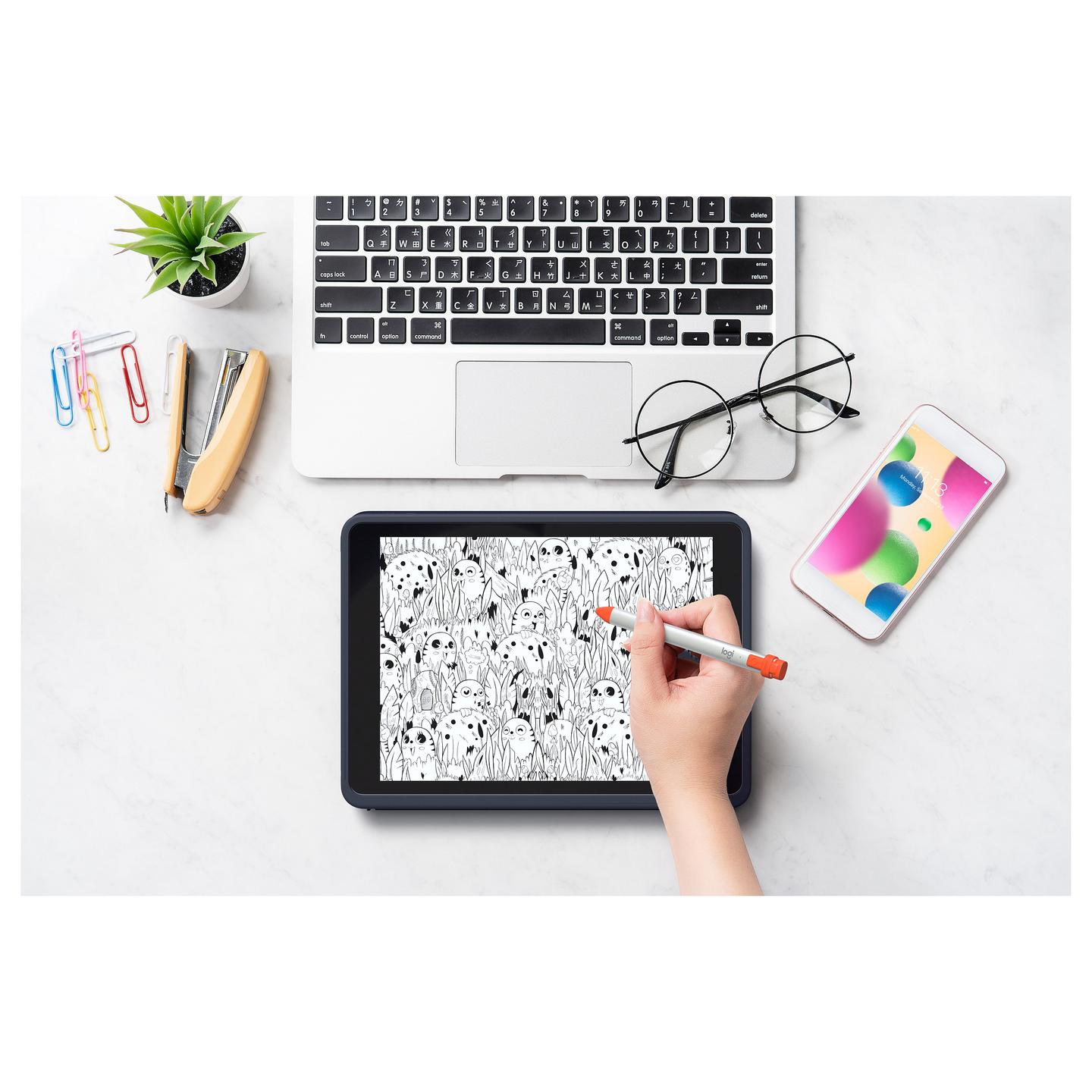 Tastierë për Tablet Logitech Rugged Combo 3, QWERTZ (CH), Smart Connector, 4 Mënyra Përdorimi - Blu - 10