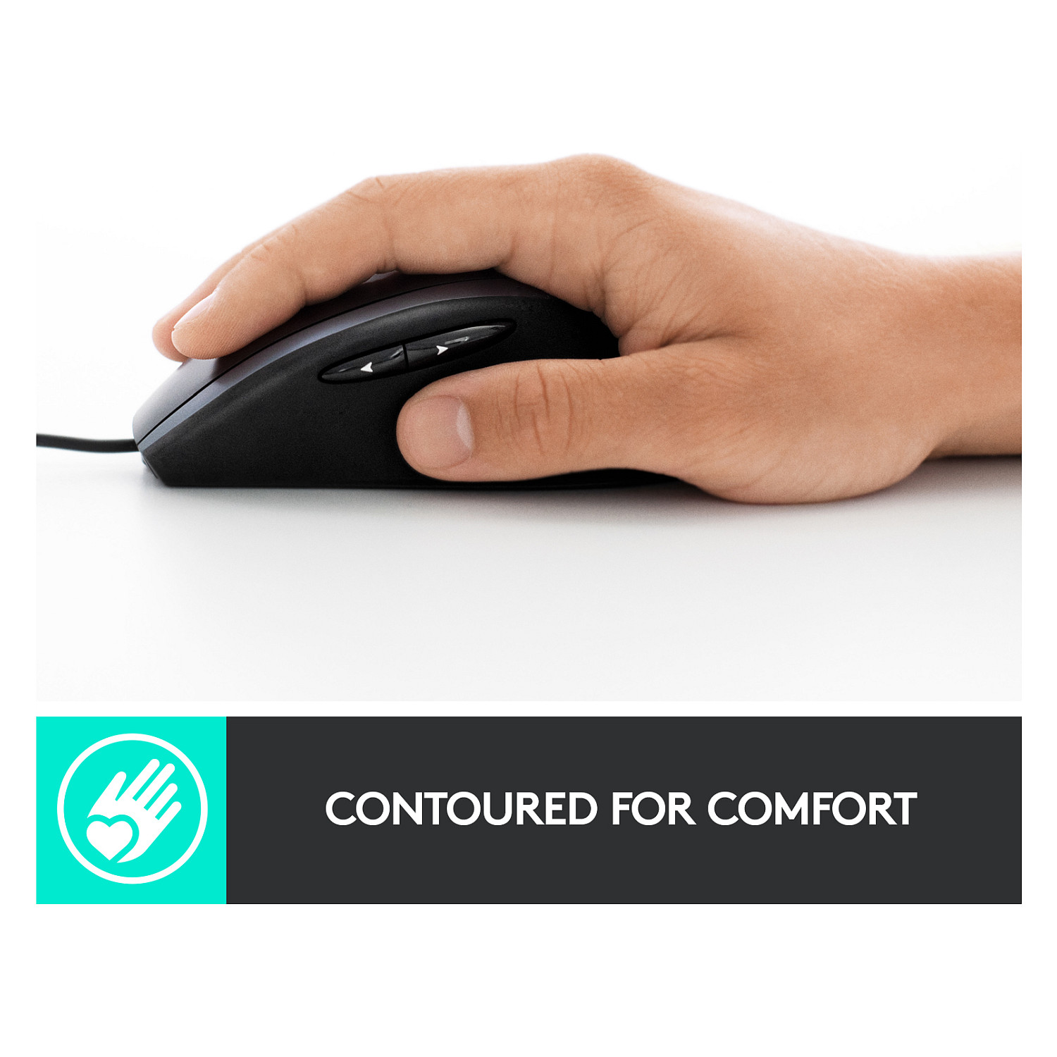 Maus me kabllo Logitech M500s / Optik / 4000 DPI / 7 Butona / Hyper-Fast Scroll - Zezë - 5