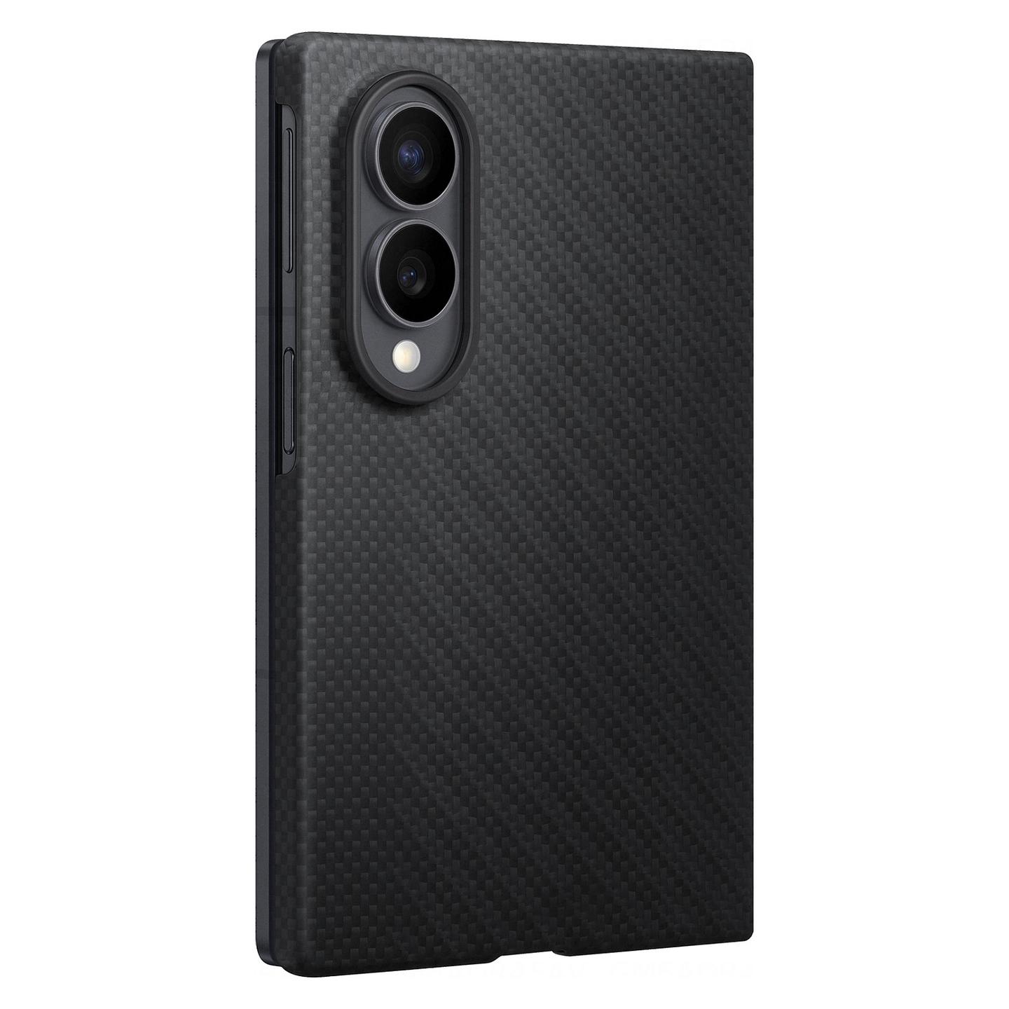 Case për Telefon Samsung Carbon Magnet, Galaxy Z Fold8, Aramid, Magnetik, Karikim Wireless - Zezë - 3