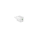 Karikues MediaRange MRMA113-2 / GaN / 45W / USB-C / USB-A / PD 3.0 / QC 3.0 - Bardhë - 4