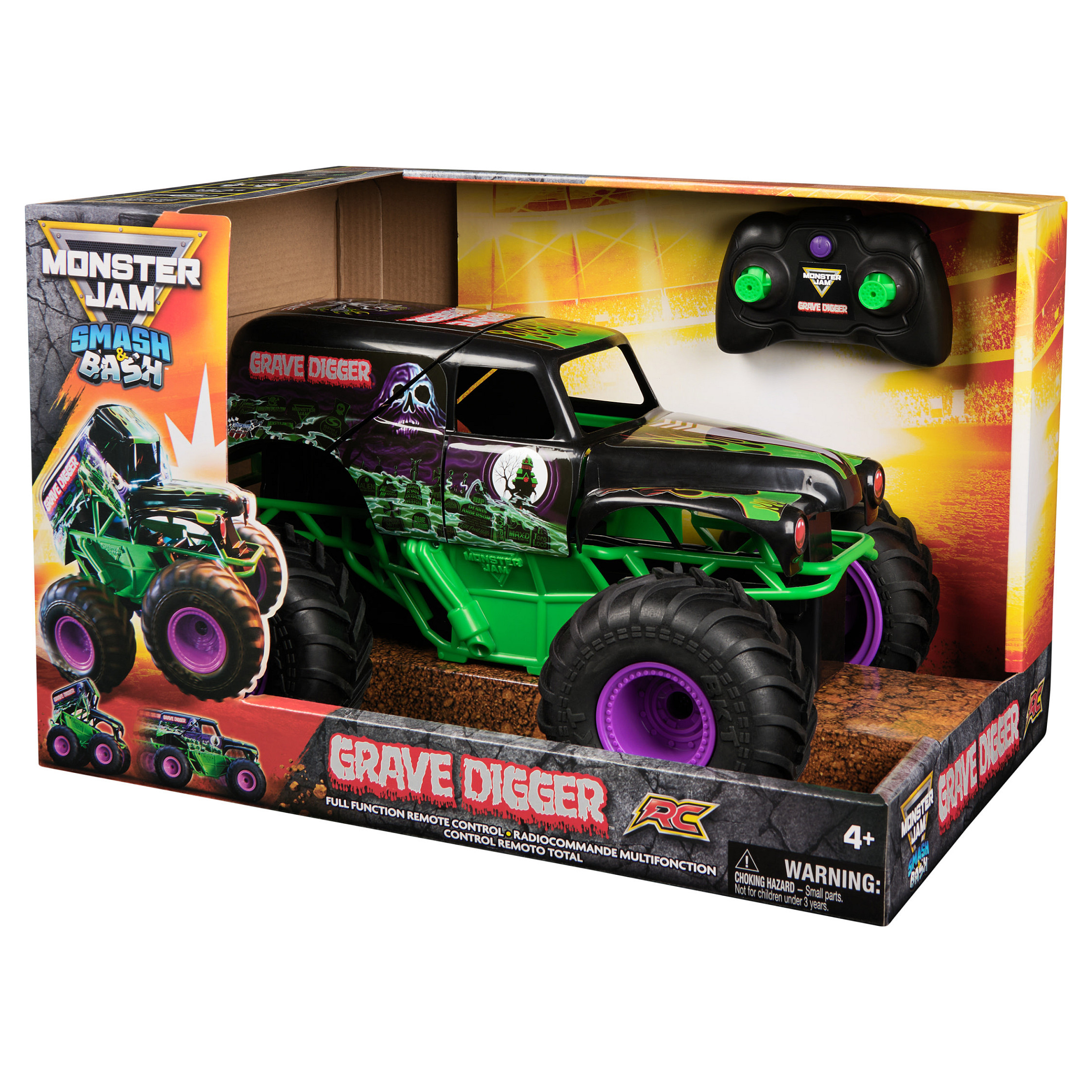 Lodra Spin Master Monster Jam Wreck & Repair Grave Digger – RC / 1:15 Scale / 2.4 GHz / USB-C Rechargeable - Zezë/Gjelbër - 7