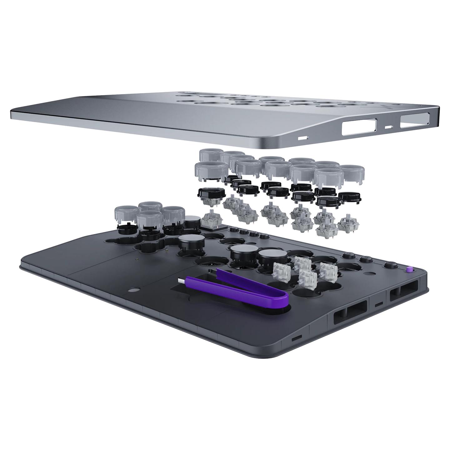 Kontroller për Sony Turtle Beach Victrix Pro KO Fight Stick / Leverless / Wired / USB-C / 16 Butona / Cherry MX Speed Silver / PS5, PS4, PC – Gri - 9