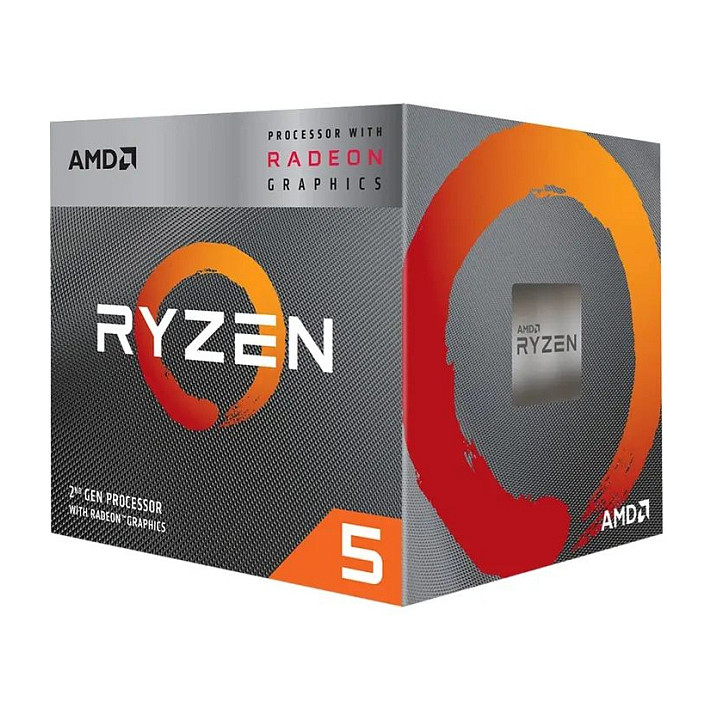 Procesor AMD Ryzen 5 3400G / 4 Bërthama / 8 Threads / 3.7GHz / Turbo-4.2GHz / 4 MB Cache / AM4 - Box