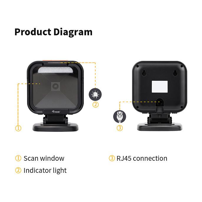 Skaner Barkodesh Equip 351028 / 1D/2D / LED / USB / IP54 - Zezë - 6