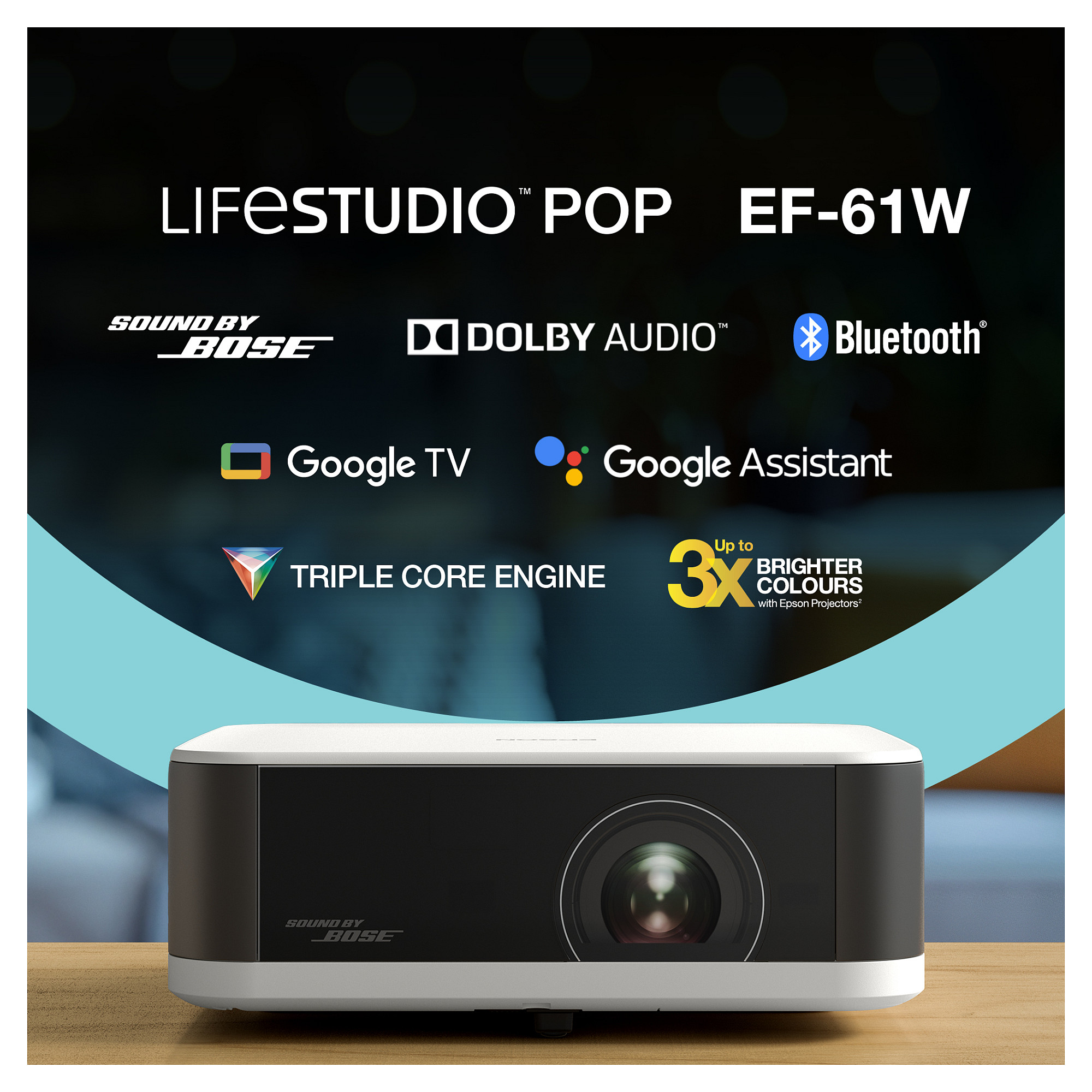 Projektor Epson Lifestudio Pop EF-61W / 3LCD / Full HD / LED / 700 ANSI Lumens – Bardhë - 8
