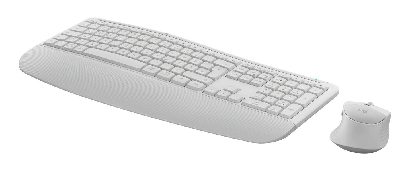 Combo (Tastierë & Maus) Logitech Signature Comfort Plus MK880, Bluetooth, Wireless, QWERTZ Gjermanisht - Bardhë - 2