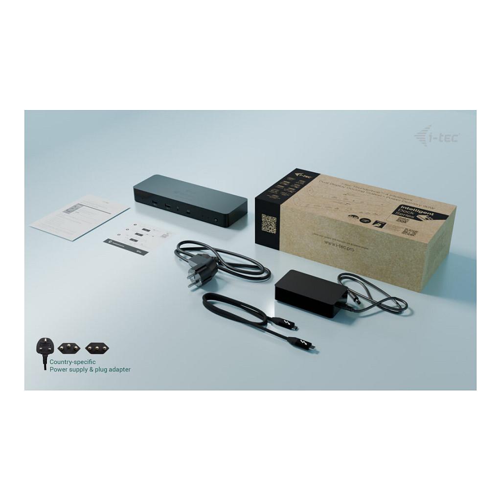 Docking Station i-tec TB4INTGDUAL4KDOCPD / 4x USB-A / 1x USB-C / 2x DisplayPort / Thunderbolt 4 / Gigabit Ethernet / 90W PD – Zezë - 4