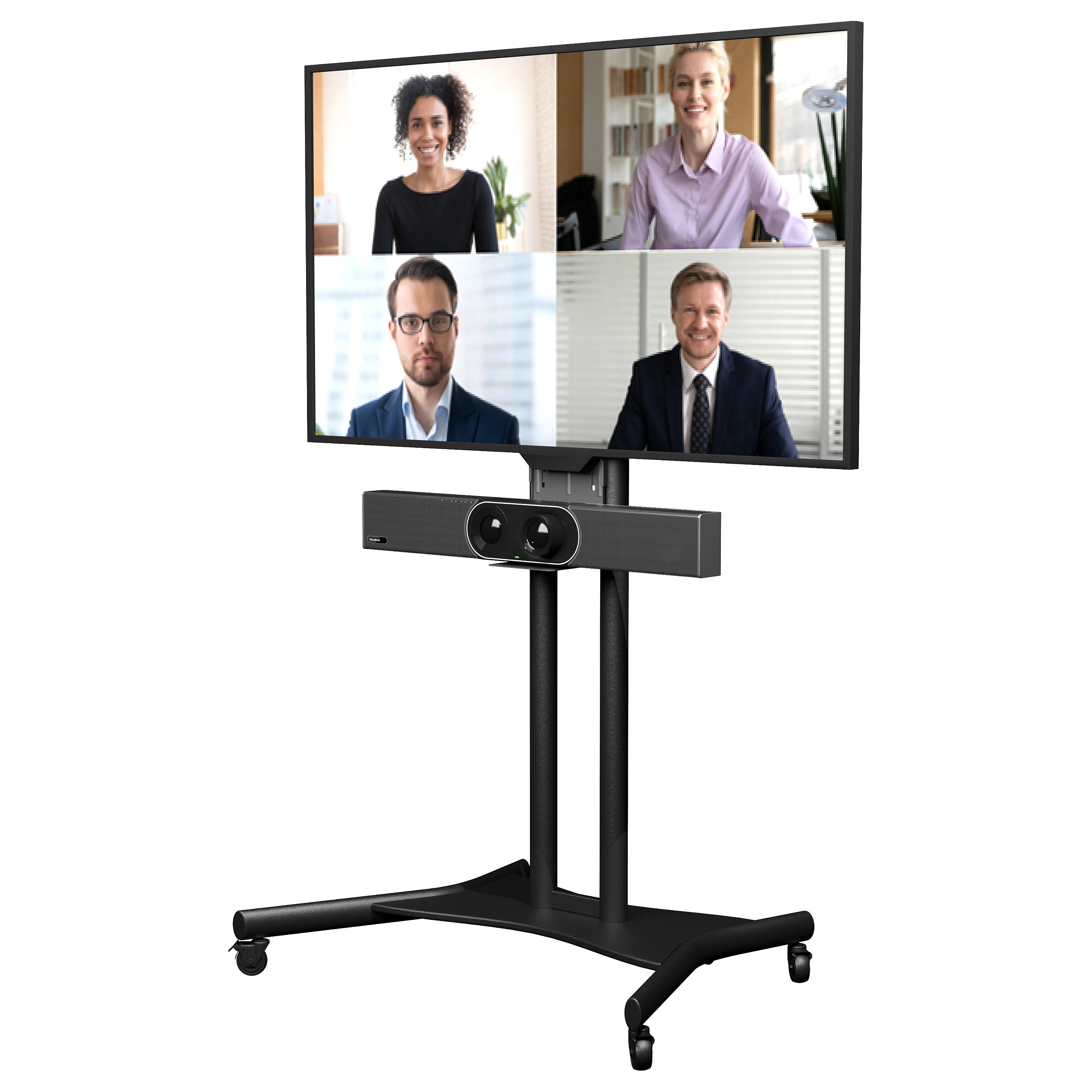 Aksesorë për Konferencë Yealink VCS-TVMount2 / Mbajtëse TV për Video Bar - Zezë - 2