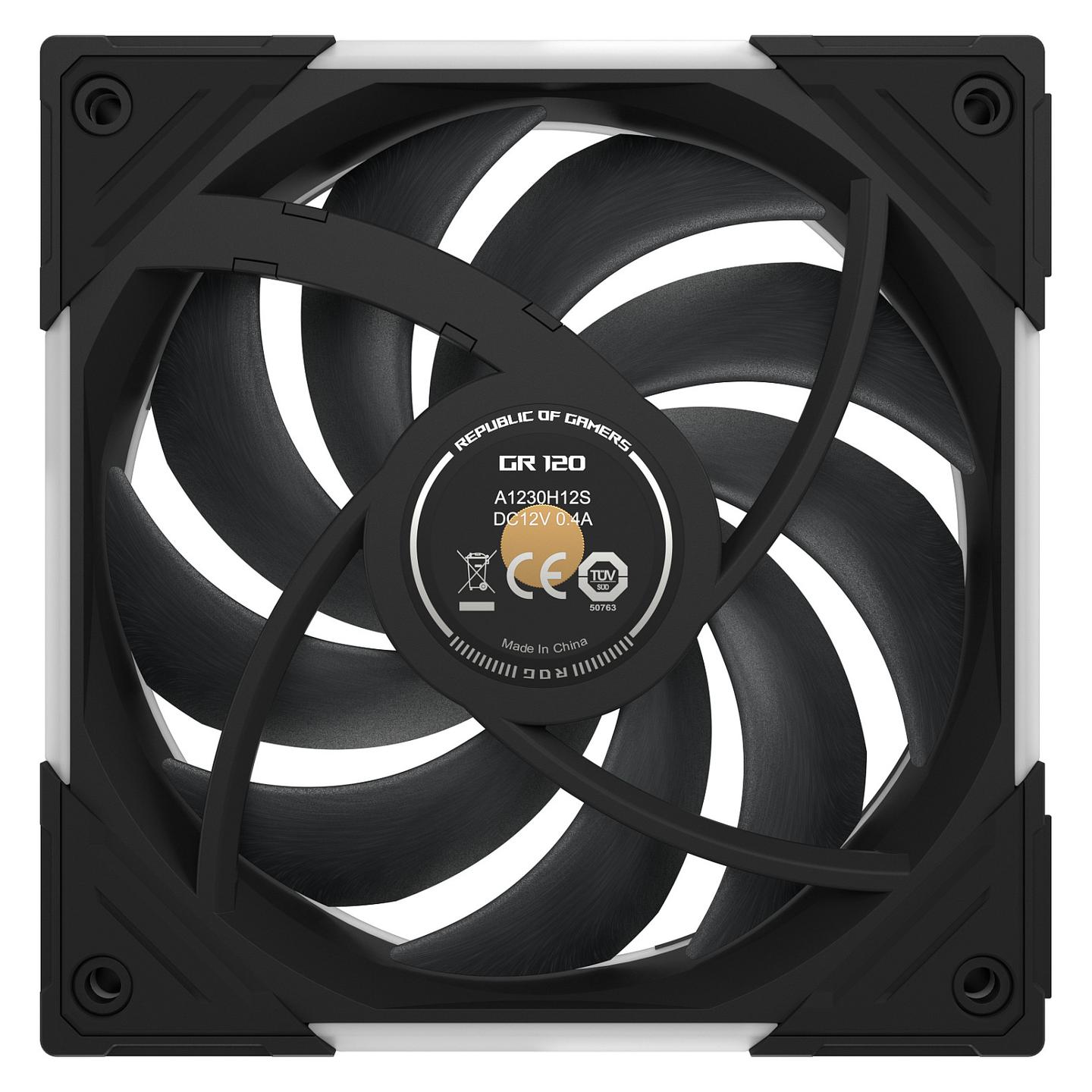 Ftohës për Kasë ASUS ROG Eurux GR120 ARGB Reverse, 120mm, PWM, Single Pack - Zezë - 13