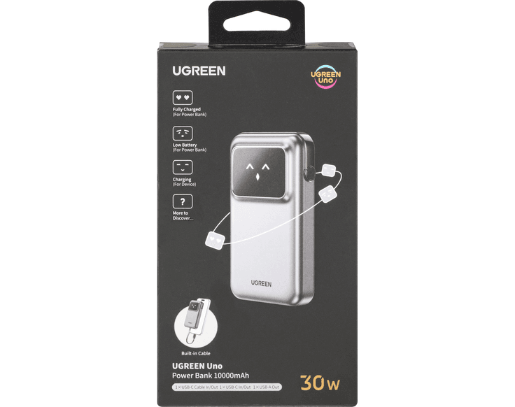 Power Bank UGREEN Uno / 10000mAh / USB-C 30W / Wireless 30W / MagSafe - Hiri - 3