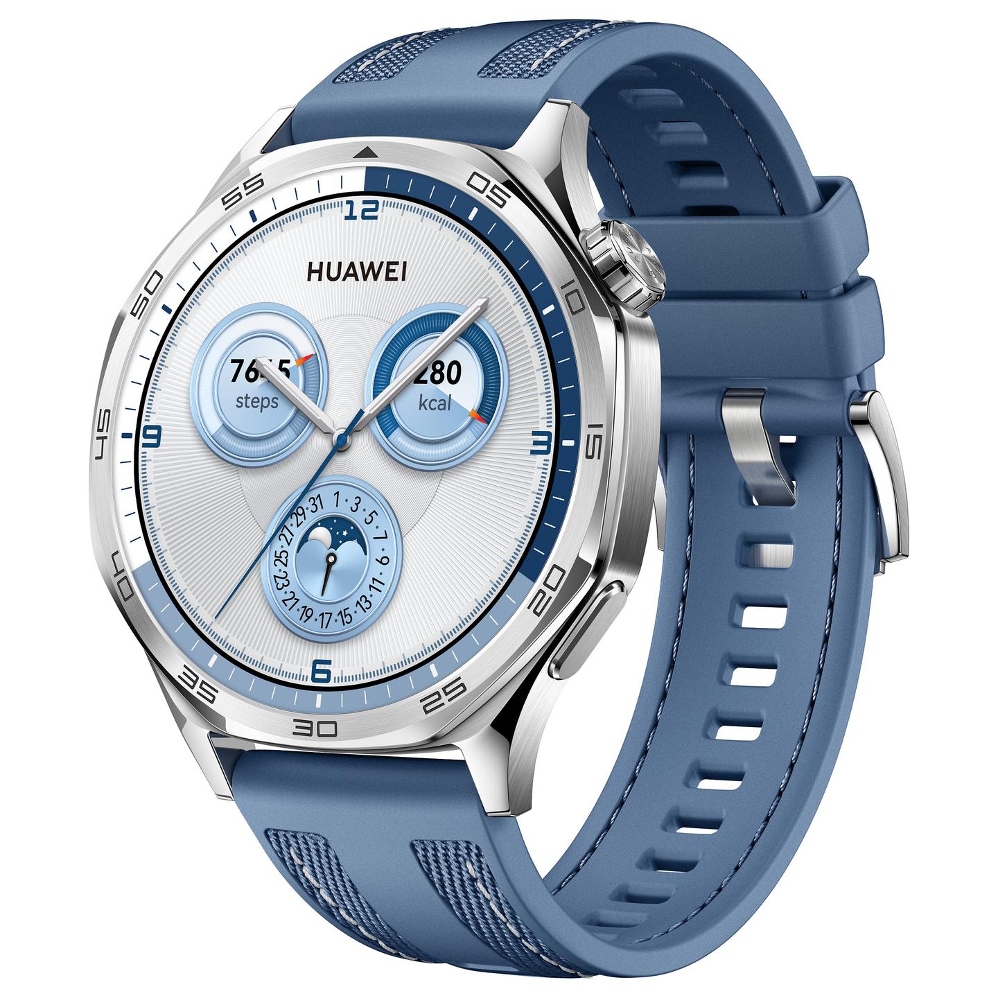 Orë e mençur Huawei Watch GT 5 / 46mm / AMOLED / GPS / Bluetooth / NFC - Argjend/Blu - 3