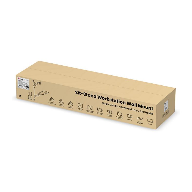 Mbajtëse për Monitor Equip 650170 / 1 Monitor / 17–32" / deri 8kg / VESA 75x75 & 100x100 / Gas Spring / Montim në Mur - Zezë - 12
