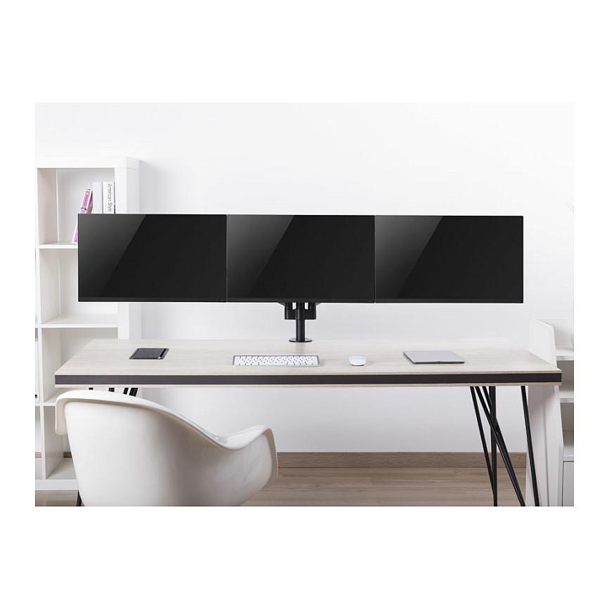 Mbajtëse për Monitor Equip 650134 / 3 Monitorë / 17"-27" / 21kg / Rregullim Lartësie / Gas Spring - Zezë - 5