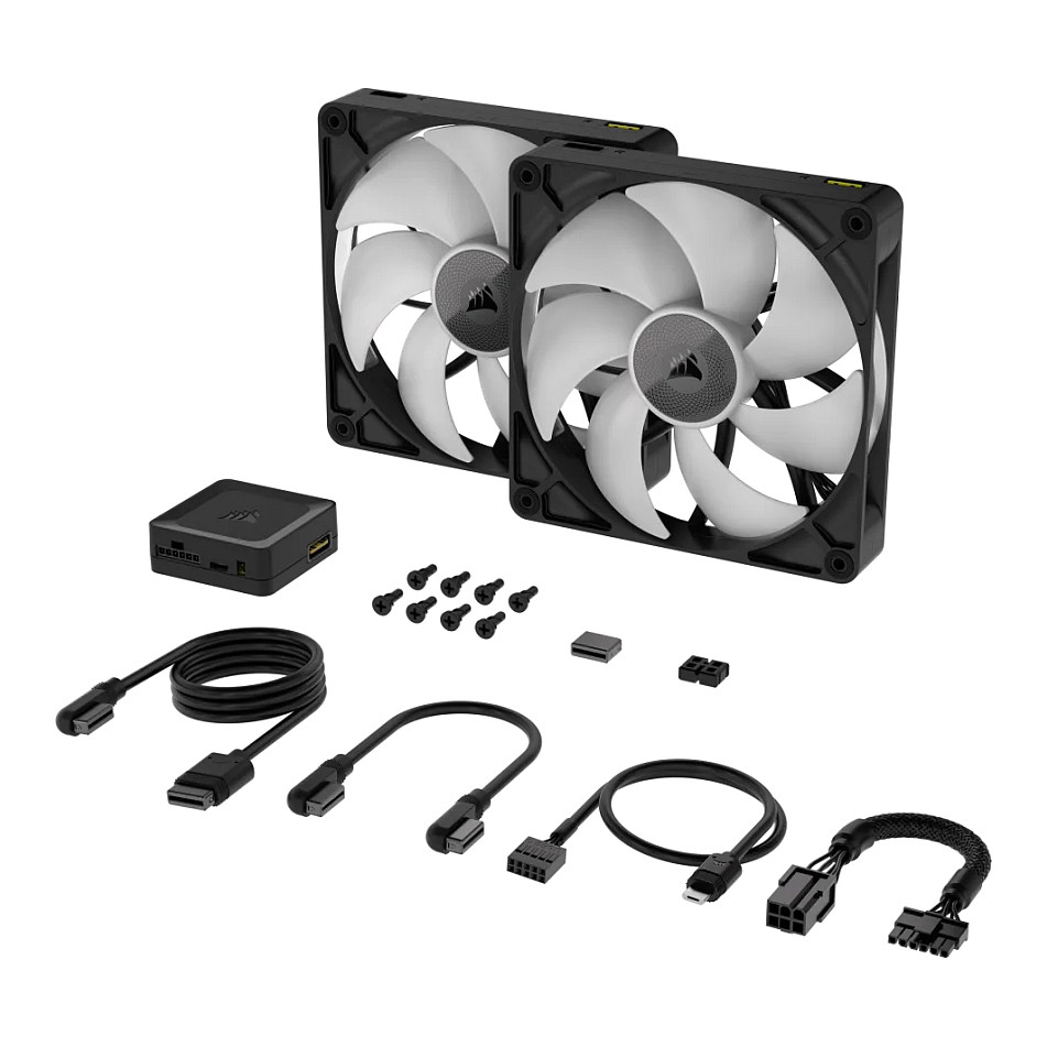 Ftohës për Kasë Corsair iCUE LINK RX140 RGB / 140mm / 300-1700 RPM / RGB / PWM / 2-Pack – Zezë - 9