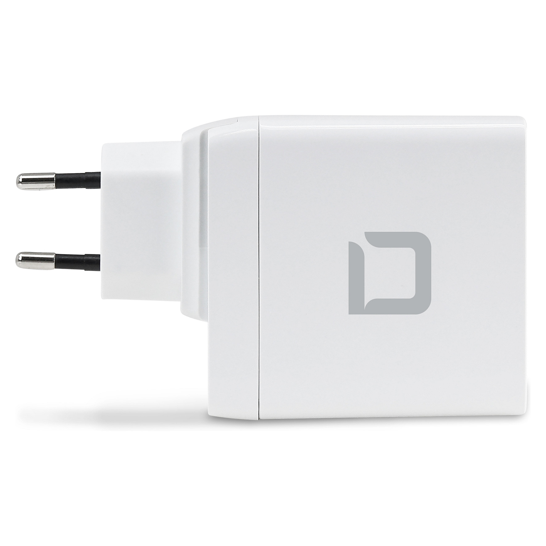 Adapter për Laptop DICOTA D31983 / 100W / GaN / USB-C PD / 2 × USB-C + USB-A - Bardhë - 2