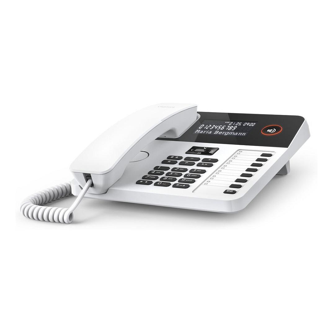 Telefon i Thjeshtë Gigaset DESK 600, Analog, LCD, 7 Taste Direkt, deri në 100 Kontakte, Hands-Free - Bardhë - 2