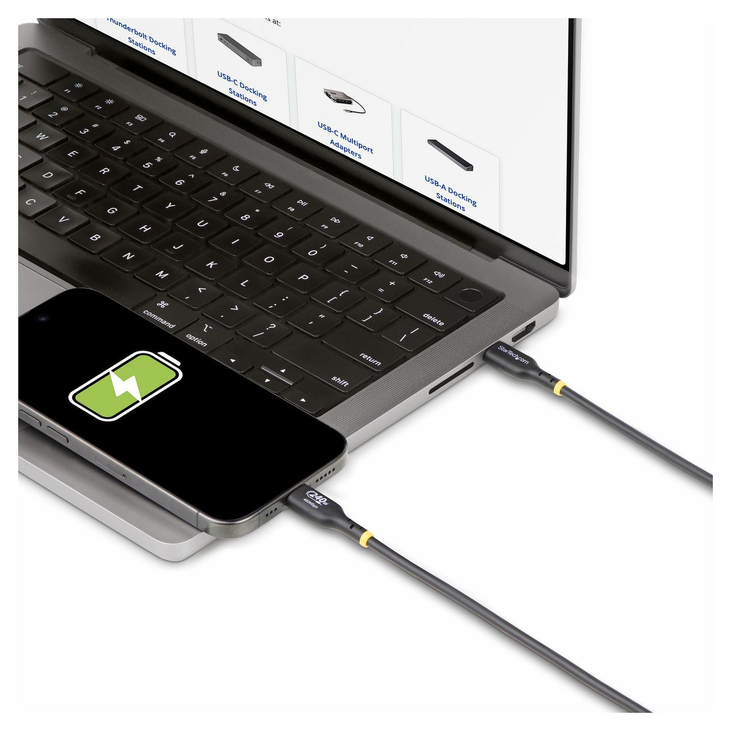 Kabllo USB StarTech.com USB2EPR3M / USB-C në USB-C / USB 2.0 / 480 Mbit/s / PD EPR 240W / 3m - Zezë - 12
