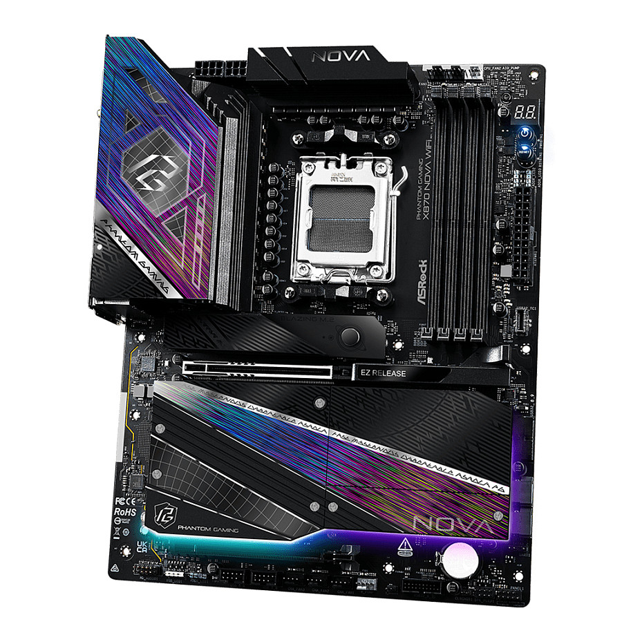 Pllakë Amë ASRock X870 NOVA WIFI / AMD AM5 / X870 / DDR5 / ATX / Wi-Fi 7 / 5GbE LAN - 4