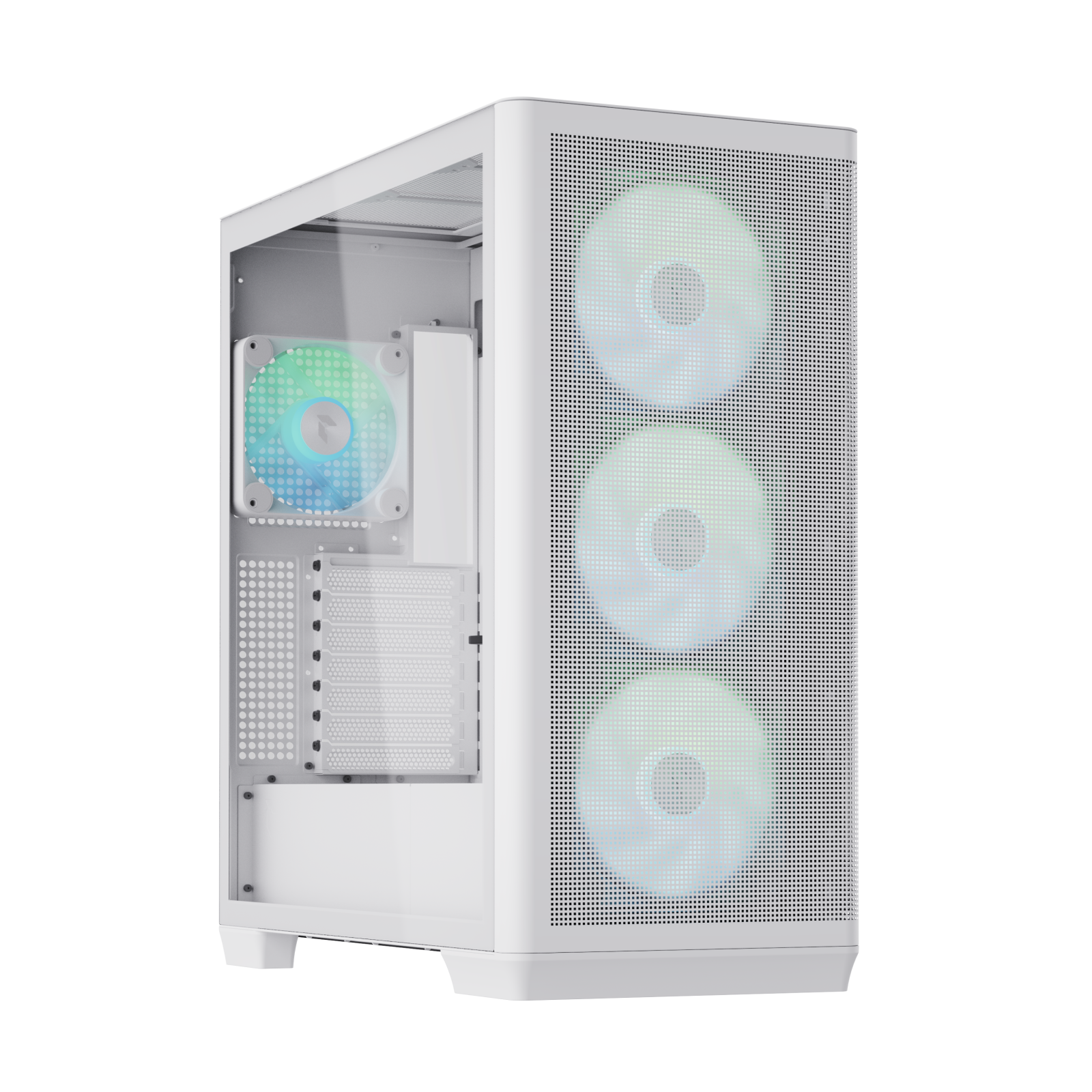 Kasë PC APNX C1 / Midi Tower / ATX / 3x 140mm + 1x 120mm Fan / Tempered Glass - Bardhë - 3