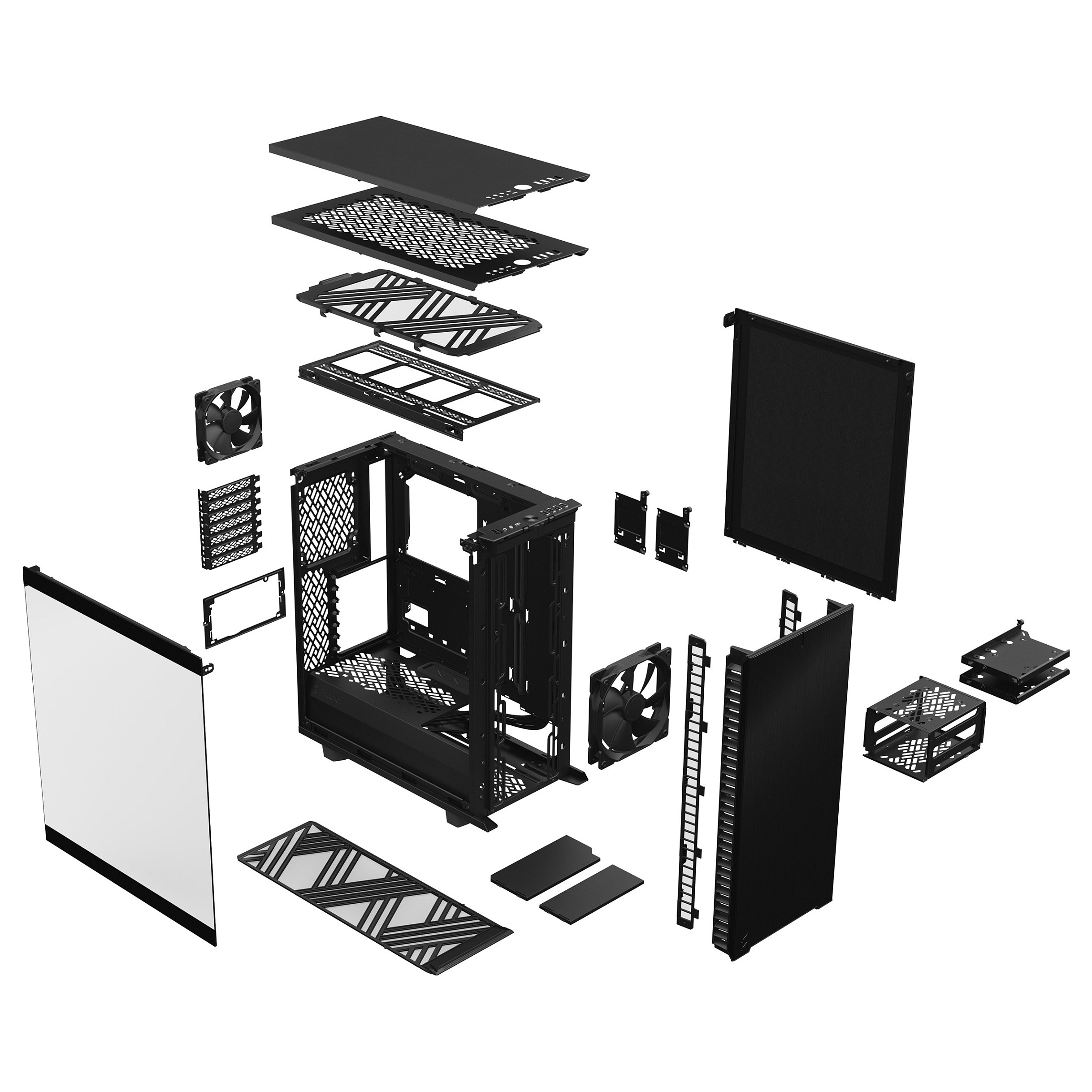 Kasë PC Fractal Design Define 7 Compact / Midi Tower / ATX / 2x 140mm + 120mm Fan - Zezë - 26