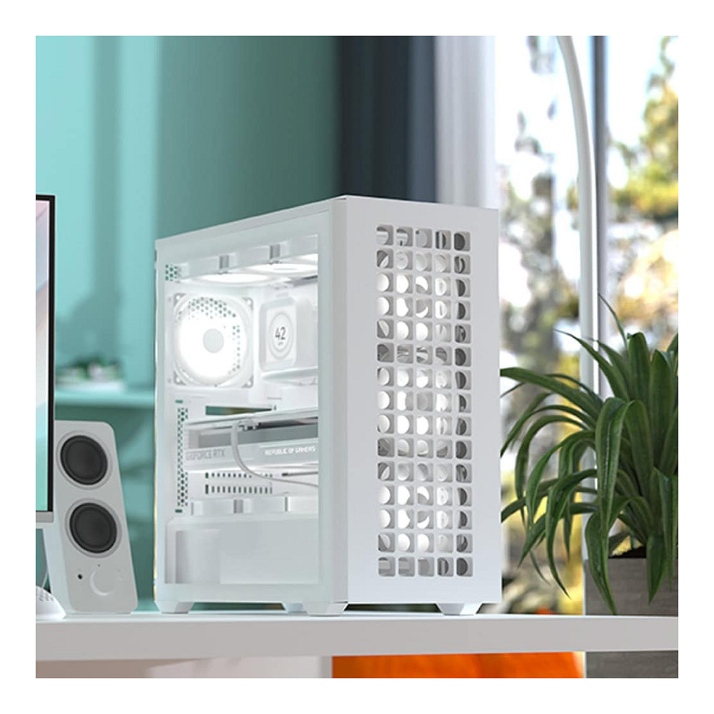 Kasë PC Aerocool D502A / Midi Tower / ATX / 3x 120mm ARGB Front Fan + 1x 120mm ARGB Rear Fan / 2.5"/3.5" HDD / Tempered Glass / USB-C - Zezë - 7