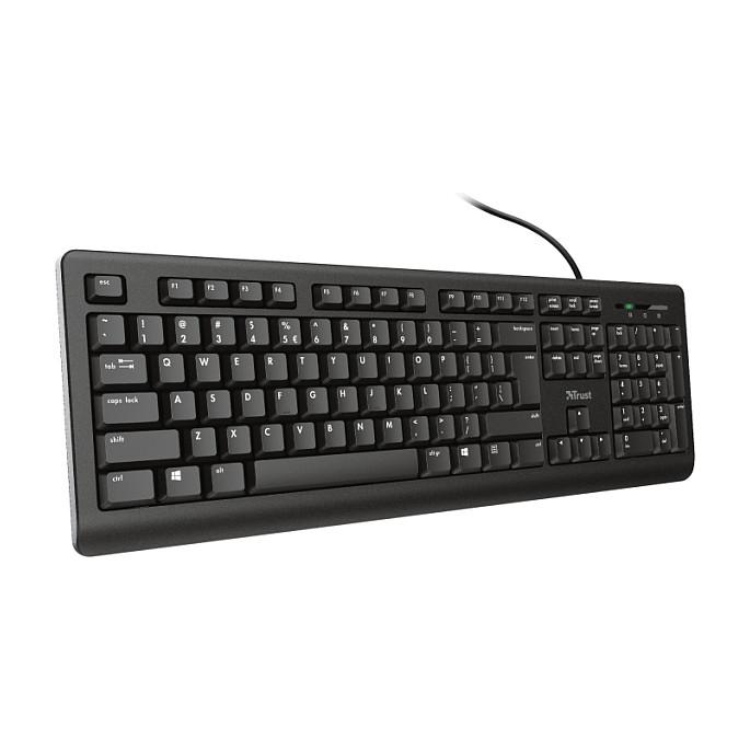 Tastierë me kabllo Trust Primo / USB / Full-Size / QWERTZ / German / 104 Çelësa / 1.8m - Zezë - 6