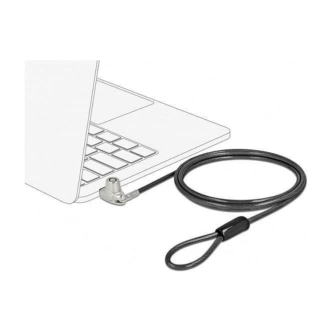 Bravë Sigurie për Laptop DeLOCK 20691, Kabllo Çeliku 1.5m, Nano Slot, Kyçje me Çelës, 2 Çelësa - Zezë, Argjend - 2