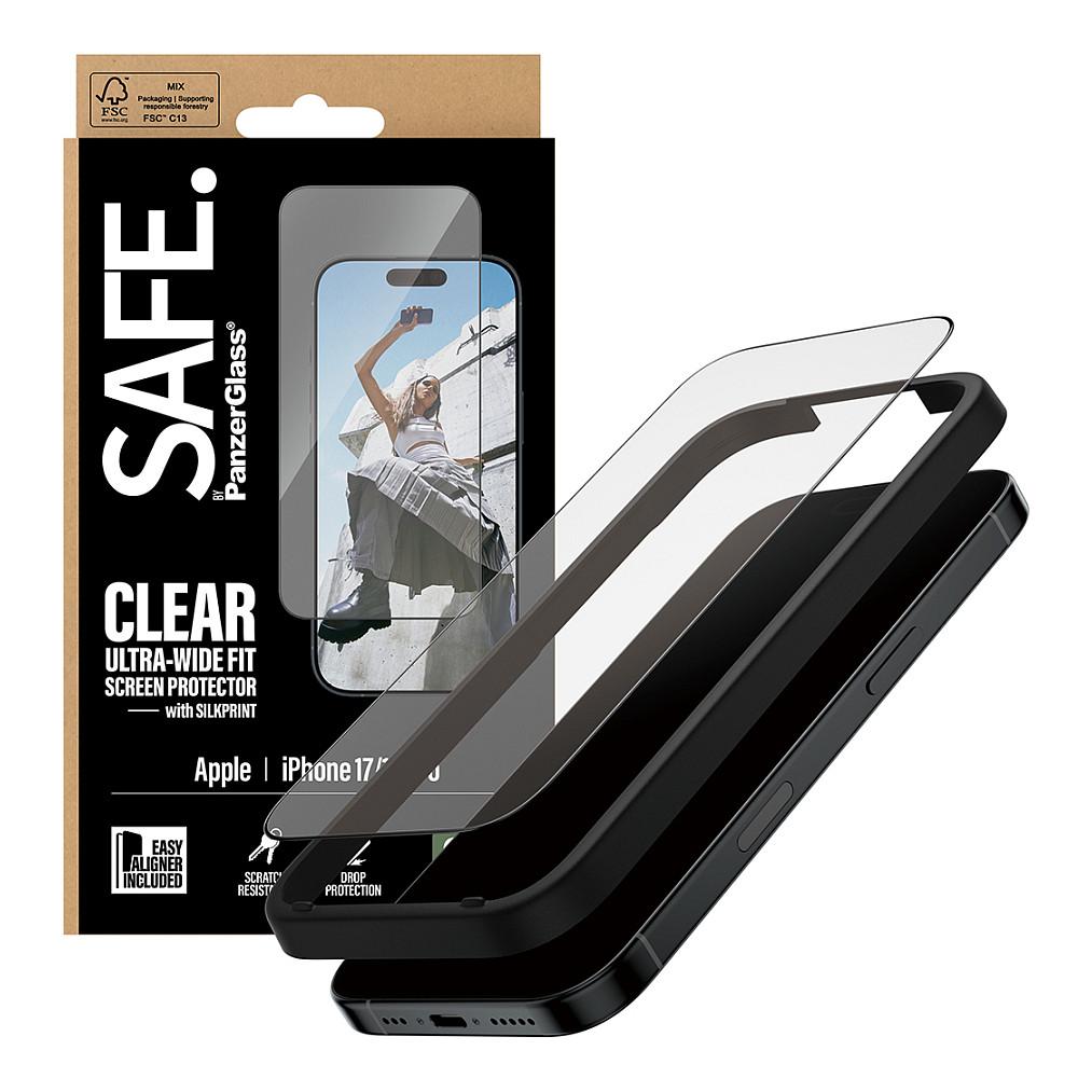 Mbrojtëse për ekran PanzerGlass Black Frame / iPhone 17 / 16 Pro / Ultra-Wide Fit / EasyAligner - Transparente - 5