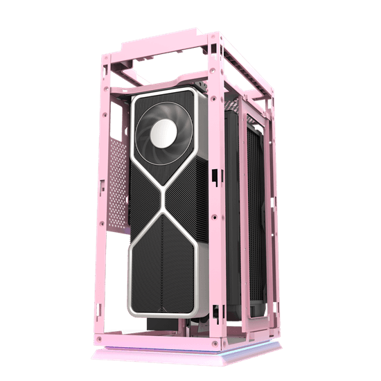 Kasë DarkFlash DLH21 / Mini-ITX / SFX / Light Strip ARGB / Mesh - Rozë