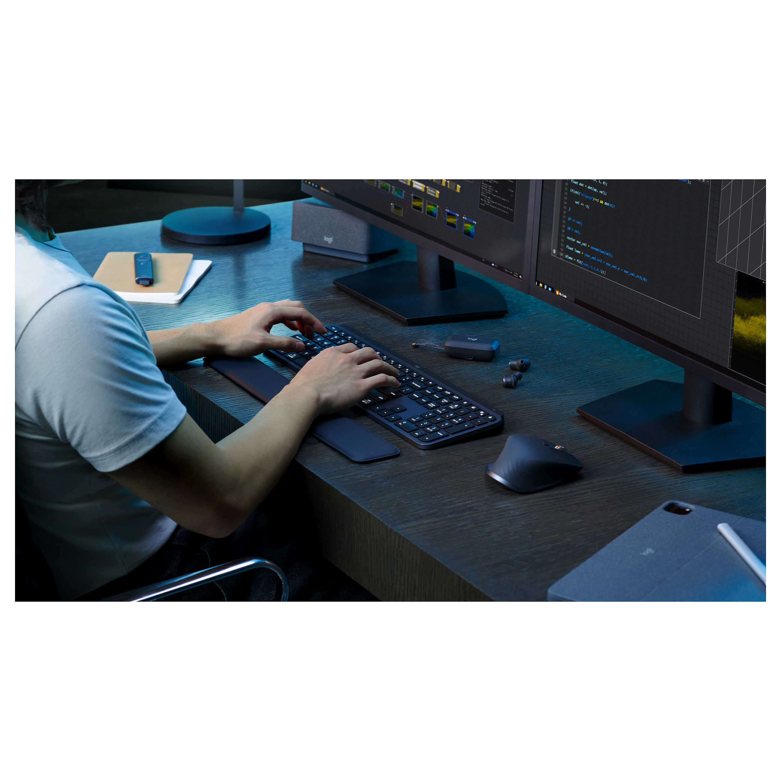 Logitech MX Keys S Wireless Tastierë – QWERTZ CZ/SK, Scissor, Backlit, Bluetooth + Logi Bolt, 1500mAh, Grafit - 8