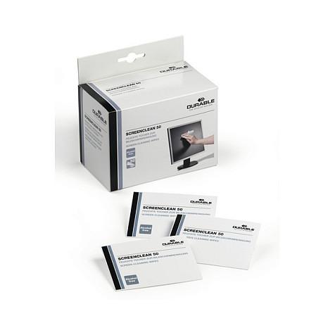 Peceta të Lagura për Pastrim Ekranesh DURABLE SCREENCLEAN 50, 50 Copë - Bardhë - 2