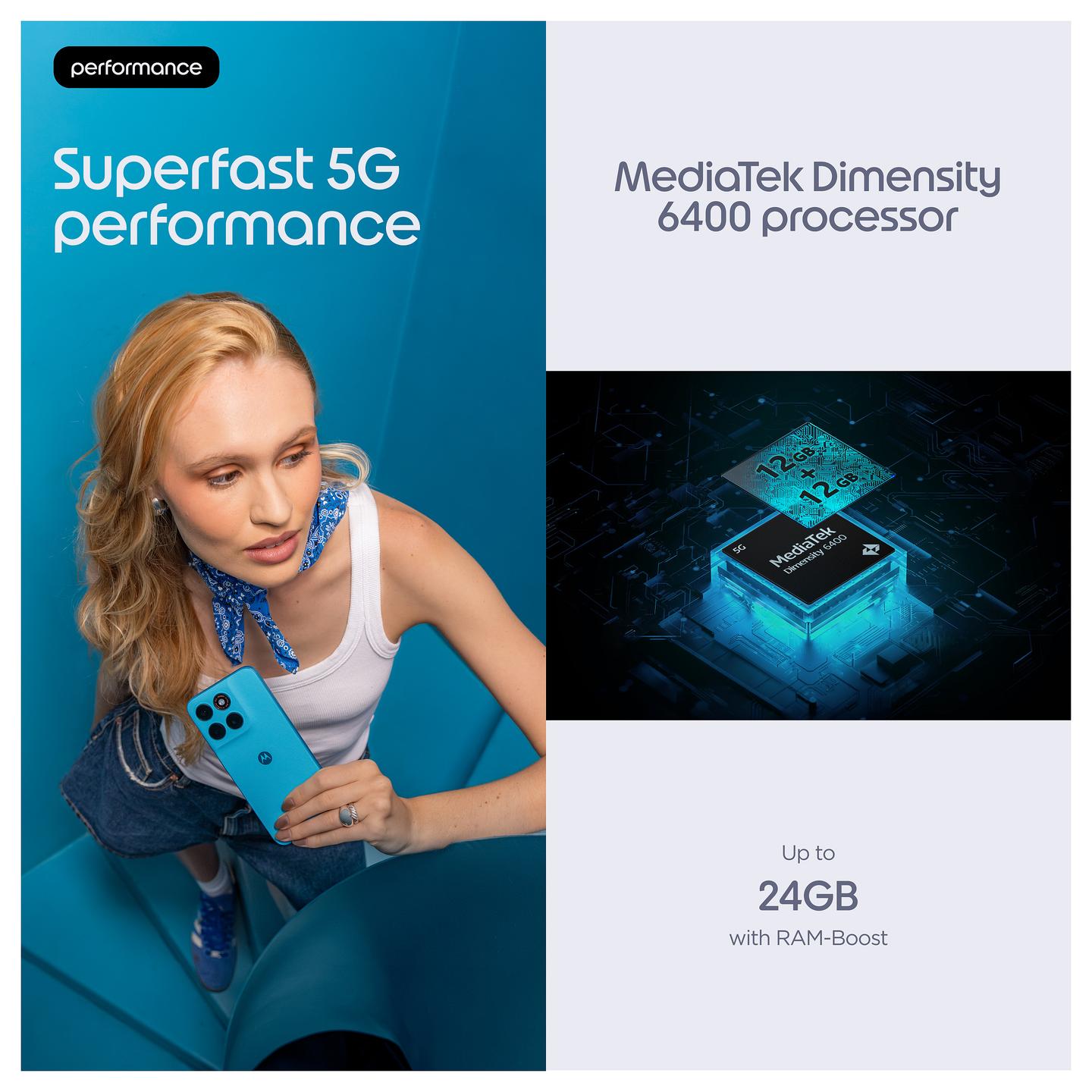 Telefon Motorola moto g87 / 6.78" Extreme AMOLED / 120 Hz / MediaTek Dimensity 6400 / 12 GB RAM / 256 GB / 5G / 200 MP - Blu - 11