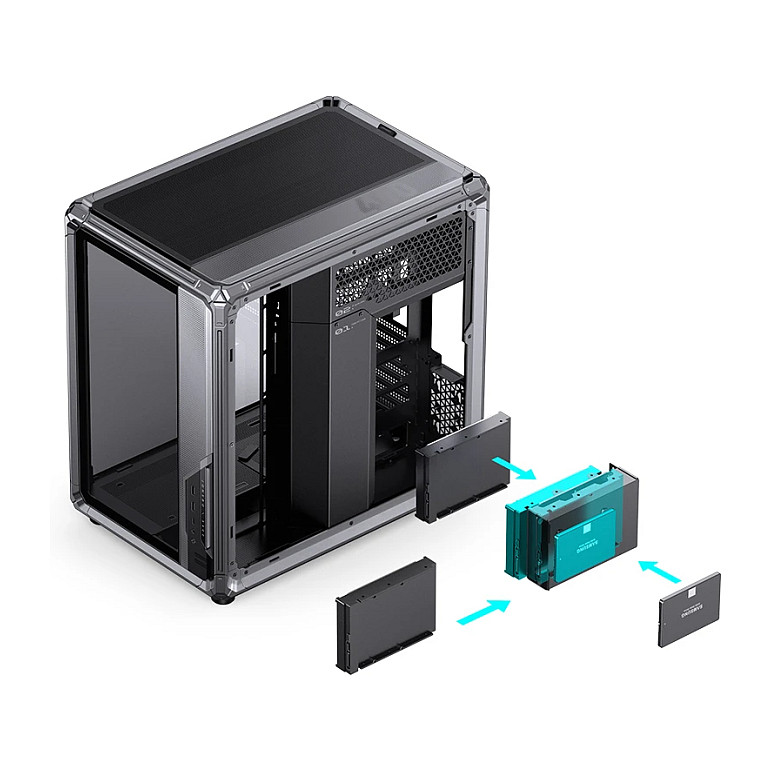 Kasë PC JONSBO X400 / Midi Tower / ATX / Back-Connect / Tempered Glass - Gri - 24