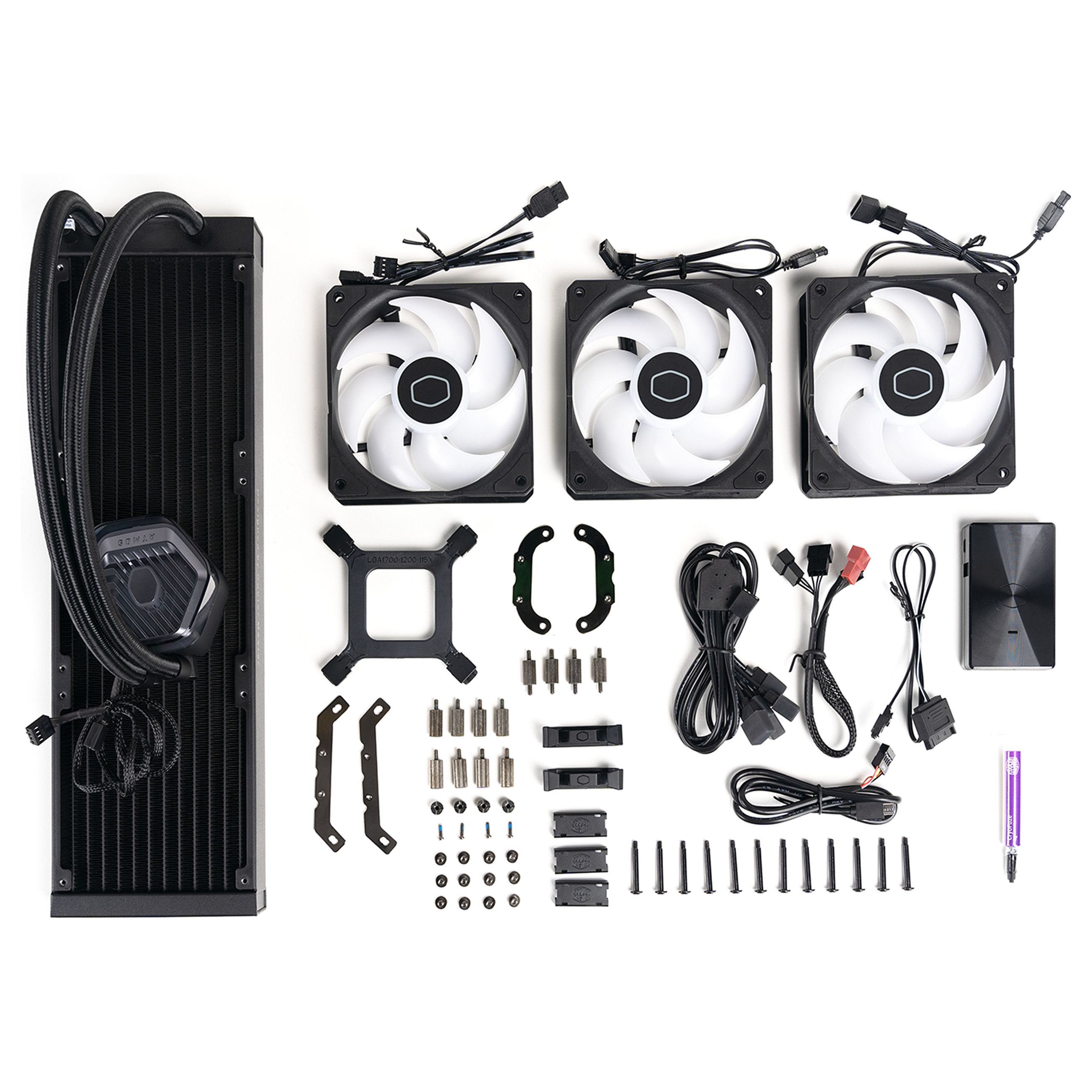 Ftohës për Procesor Cooler Master MasterLiquid 360 ATMOS / 360mm / AIO / ARGB – Zezë - 7