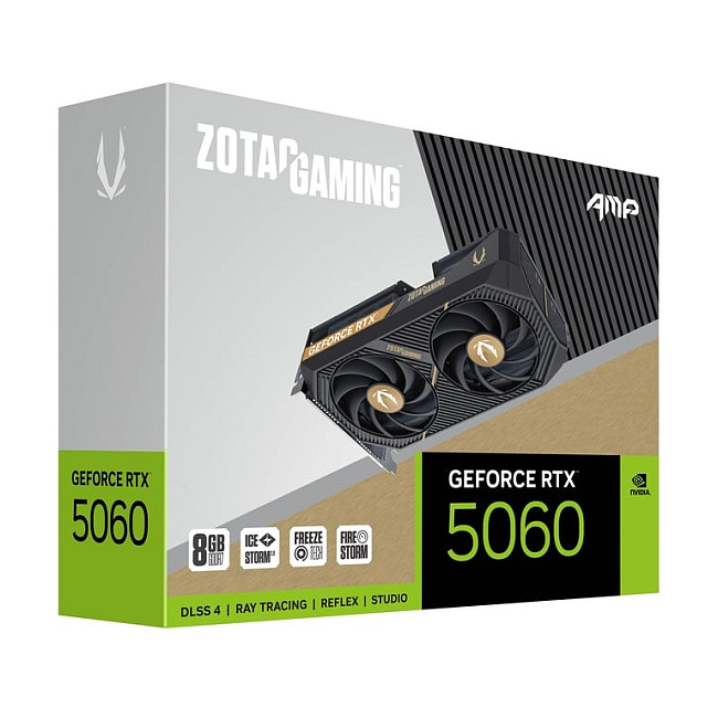 Kartë Grafike NVIDIA ZOTAC GAMING GeForce RTX 5060 AMP / 8GB GDDR7 / PCIe 5.0 / Dual Fan – Zezë - 7