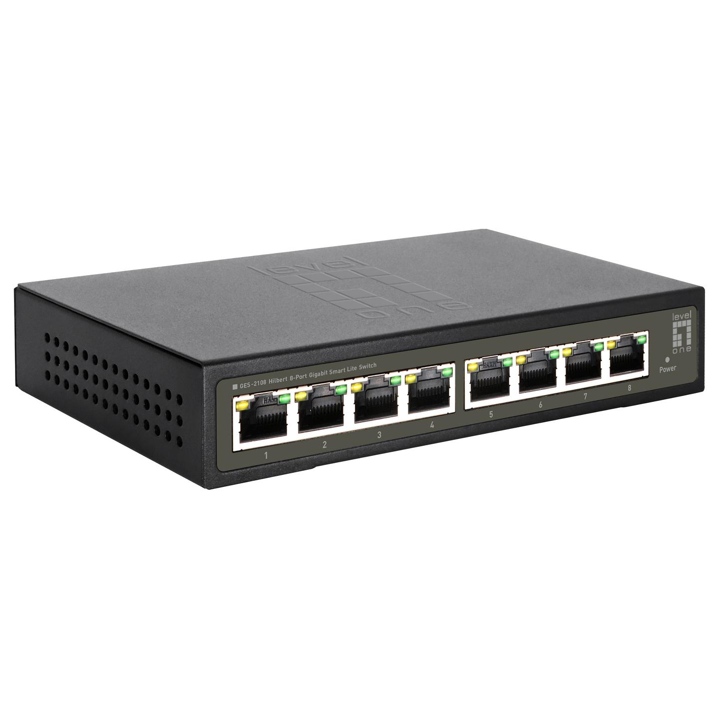 Switch LevelOne GES-2108, 8x Gigabit RJ45, Layer 2, Switching Capacity 16Gbps, VLAN, QoS, IGMP Snooping - Zezë - 4
