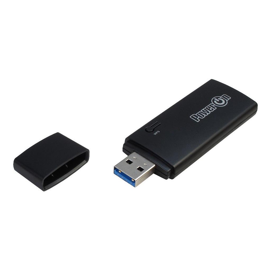 Adapter WLAN USB Inter-Tech DMG-20 / USB 3.0 / 1200Mbps / Dual Band 2.4GHz + 5GHz / Wi-Fi 5 802.11ac / Realtek RTL8812AU - 2