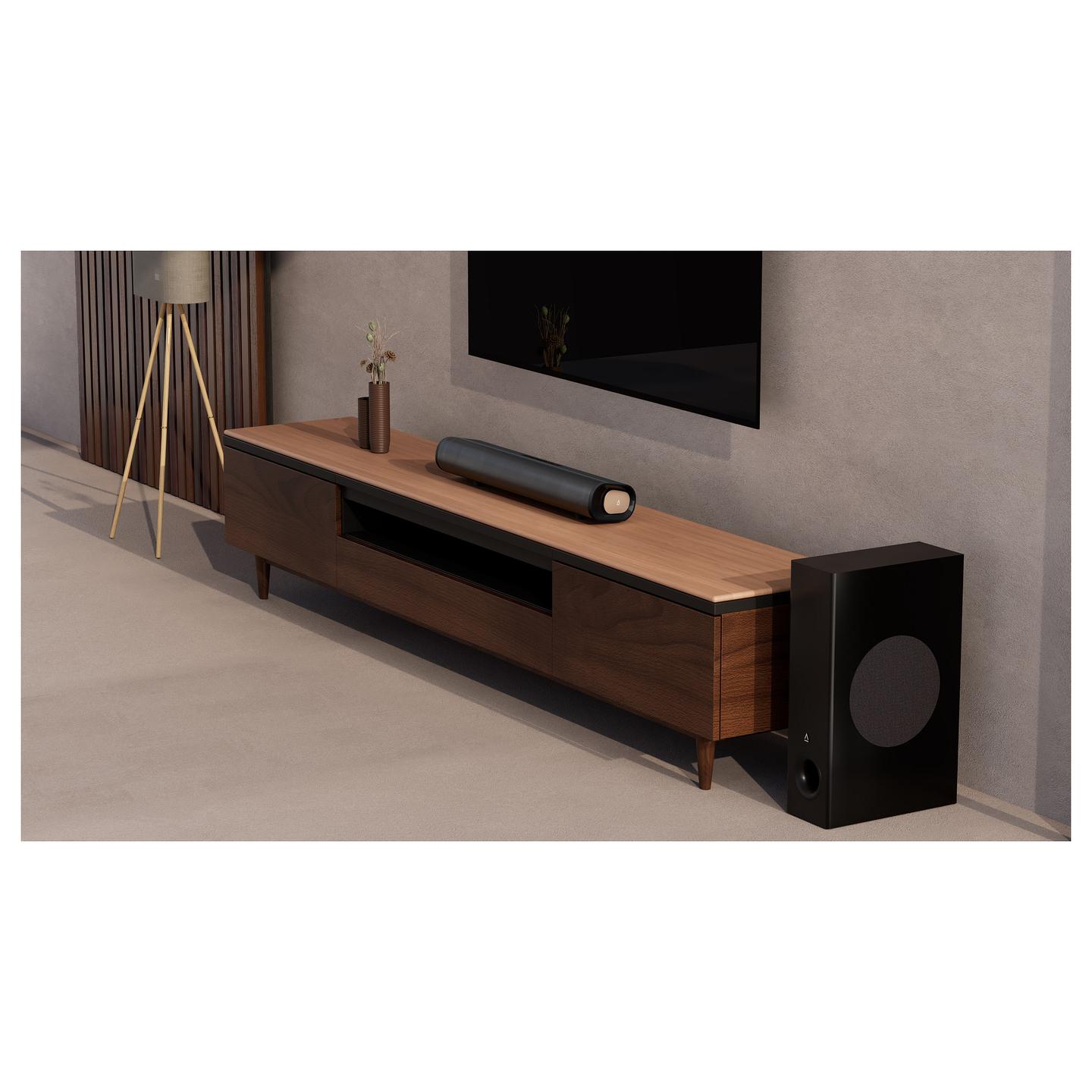 Soundbar Creative Stage Pro, 2.1 kanale, Dolby Audio, 80 W RMS, Bluetooth 5.3, HDMI ARC, USB-C, Subwoofer - Zezë - 6
