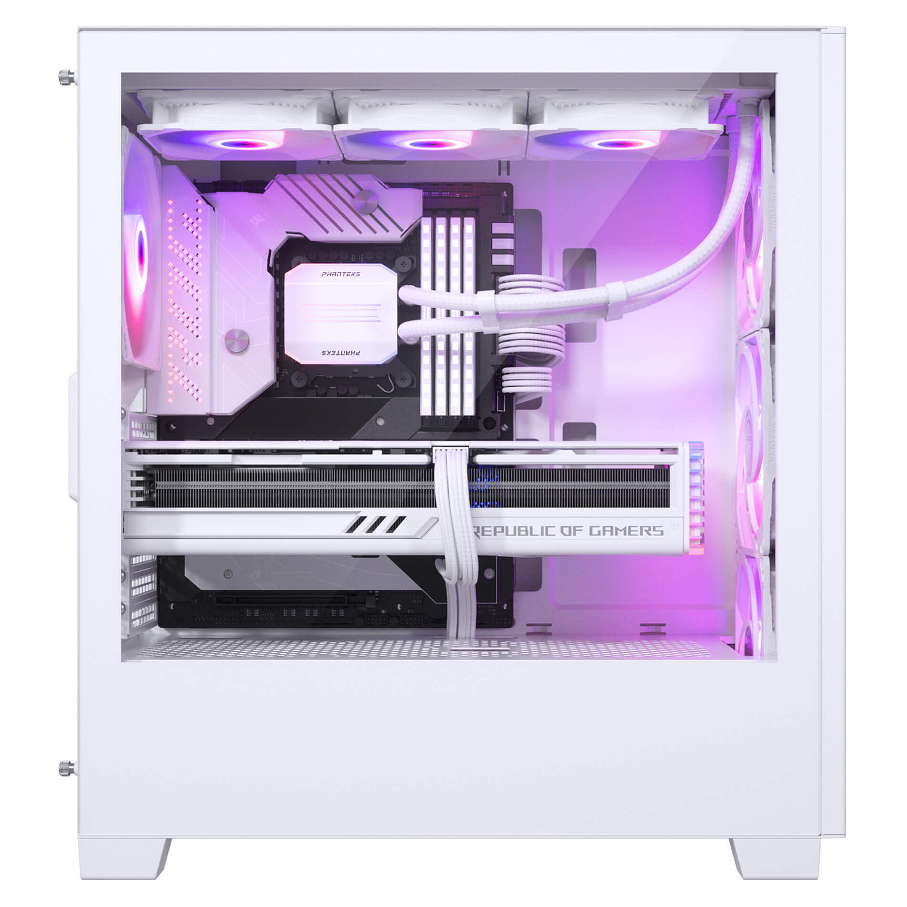 Kasë Phanteks XT Pro Ultra / Midi Tower / E-ATX / 4x 140mm D-RGB Fan / Tempered Glass - Bardhë - 4