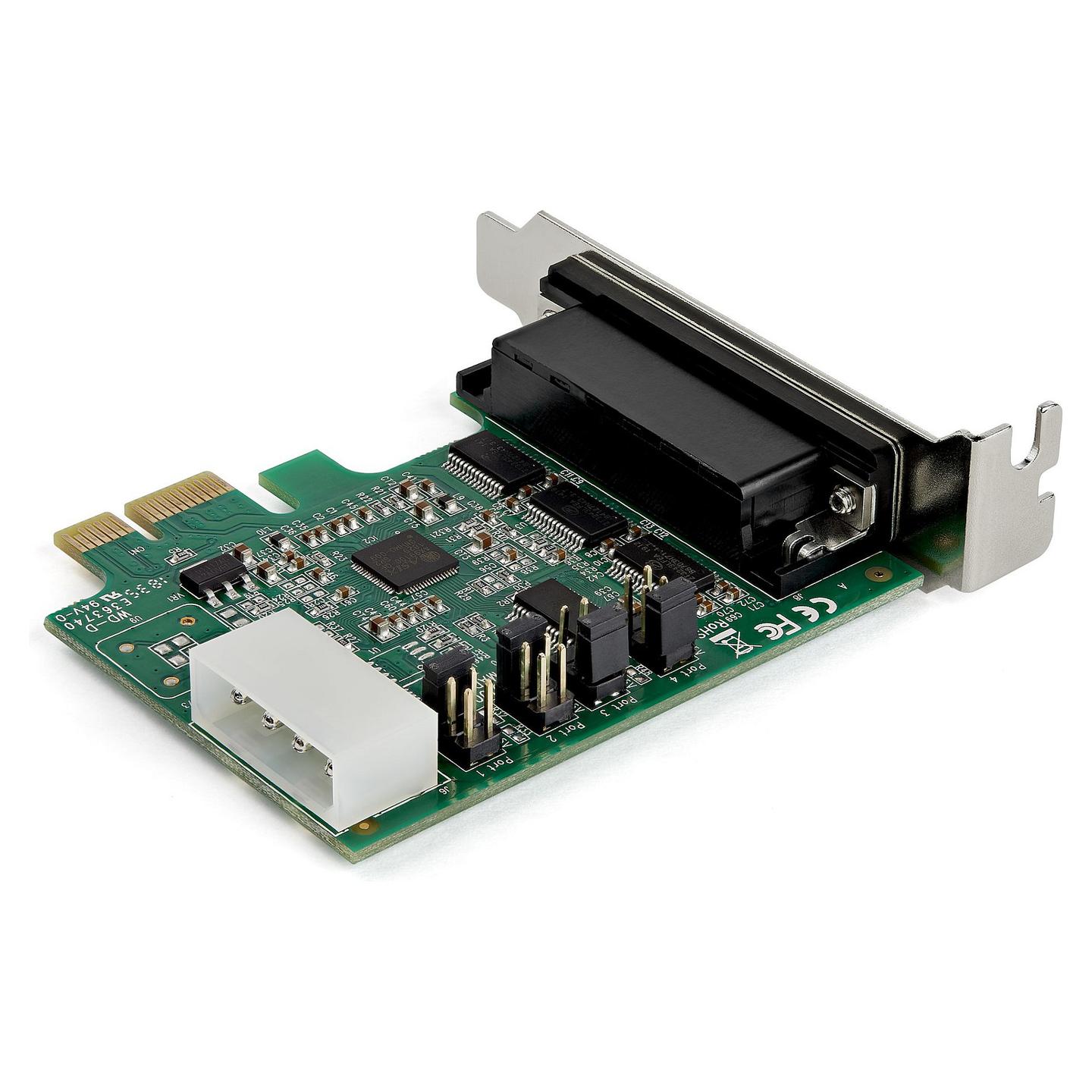 Kartë Zgjerimi StarTech.com PEX4S953LP, PCI Express x1, 4x Serial RS-232 DB9, deri në 921.6Kbps, ASIX AX99100A, UART 16950, Low Profile + Full Height - 3