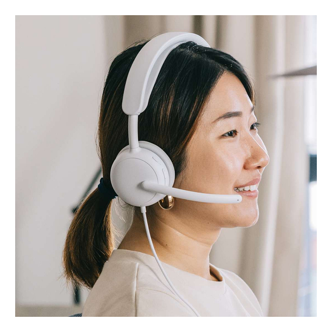 Kufje me kabllo Logitech Zone Wired 2 / USB-C & USB-A / ANC - Off-white - 3