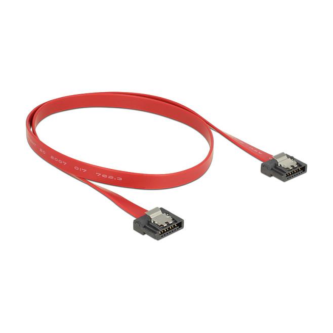 Kabllo SATA DeLOCK 83835, SATA III, SATA 7-pin në SATA 7-pin, 50 cm - Kuqe - 2